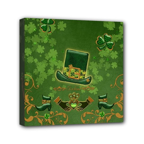 Happy St  Patrick s Day With Clover Canvas Travel Bag by FantasyWorld7