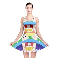 Cute Kawaii Popcorn Reversible Skater Dress by Valentinaart