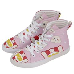 Cute Kawaii Popcorn Men s Hi-top Skate Sneakers by Valentinaart