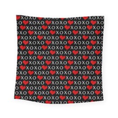 Xoxo Valentines Day Pattern Square Tapestry (small) by Valentinaart
