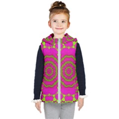 Fern Forest Star Mandala Decorative Kid s Puffer Vest by pepitasart