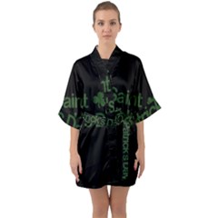  St  Patricks Day  Quarter Sleeve Kimono Robe by Valentinaart