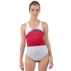 Monaco Or Indonesia Country Nation Nationality Cut-out Back One Piece Swimsuit by Nexatart