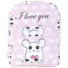 Cute Mouse - Valentines Day Full Print Backpack by Valentinaart