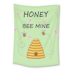 Bee Mine Valentines Day Medium Tapestry by Valentinaart