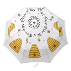 Bee Mine Valentines Day Folding Umbrellas by Valentinaart