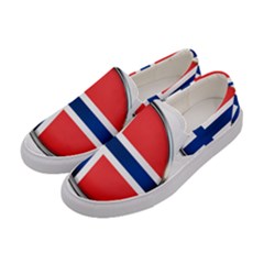 Norway Country Nation Blue Symbol Women s Canvas Slip Ons by Nexatart