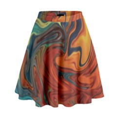 Creativity Abstract Art High Waist Skirt by Nexatart
