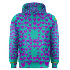 Raining Love And Hearts In The  Wonderful Sky Men s Pullover Hoodie by pepitasart