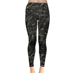 Abstract Collage Patchwork Pattern Leggings  by dflcprints