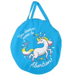 You Deserve Access Giant Round Zipper Tote by AbortionTwee
