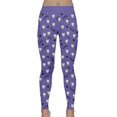 Cats Love Abortion & Kelley Loves Purple  Classic Yoga Leggings by AbortionTwee