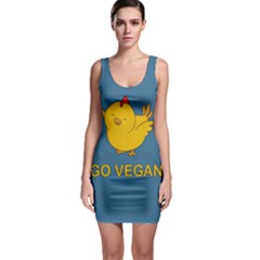 Go Vegan - Cute Chick  Bodycon Dress by Valentinaart