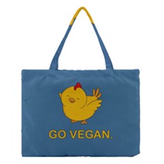 Go Vegan - Cute Chick  Medium Tote Bag by Valentinaart