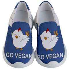 Go Vegan - Cute Chick  Kid s Lightweight Slip Ons by Valentinaart