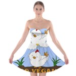 Go Vegan - Cute Chick  Strapless Bra Top Dress