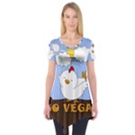 Go Vegan - Cute Chick  Short Sleeve Tunic 