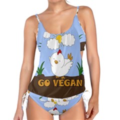 Go Vegan - Cute Chick  Tankini Set by Valentinaart