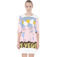 Go Vegan - Cute Pig Pocket Dress by Valentinaart