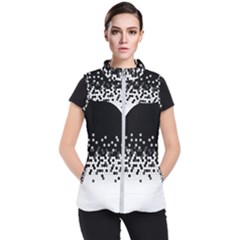 Flat Tech Camouflage Black And White Women s Puffer Vest by jumpercat