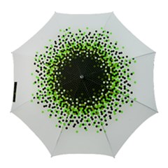 Flat Tech Camouflage Reverse Green Golf Umbrellas by jumpercat