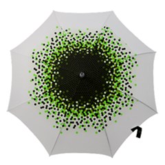 Flat Tech Camouflage Reverse Green Hook Handle Umbrellas (small) by jumpercat