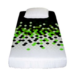 Flat Tech Camouflage Reverse Green Fitted Sheet (single Size) by jumpercat