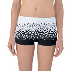 Flat Tech Camouflage White And Black Boyleg Bikini Bottoms by jumpercat