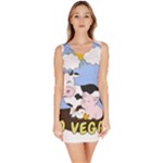 Friends Not Food - Cute Pig and Chicken Bodycon Dress