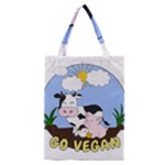 Friends Not Food - Cute Pig and Chicken Classic Tote Bag