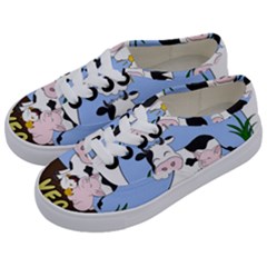 Friends Not Food - Cute Pig And Chicken Kids  Classic Low Top Sneakers by Valentinaart