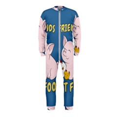 Friends Not Food - Cute Pig And Chicken Onepiece Jumpsuit (kids) by Valentinaart