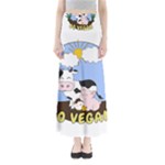 Friends Not Food - Cute Cow, Pig and Chicken Full Length Maxi Skirt