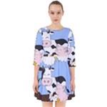 Friends Not Food - Cute Cow, Pig and Chicken Smock Dress