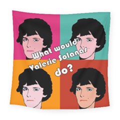 Valerie Solanas Square Tapestry (large) by Valentinaart