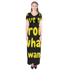 Save Me From What I Want Short Sleeve Maxi Dress by Valentinaart