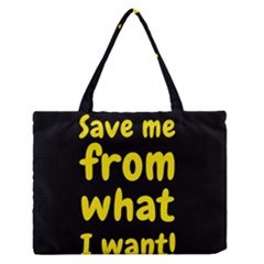 Save Me From What I Want Zipper Medium Tote Bag by Valentinaart