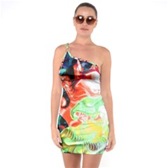 Background Art Abstract Watercolor One Soulder Bodycon Dress by Nexatart