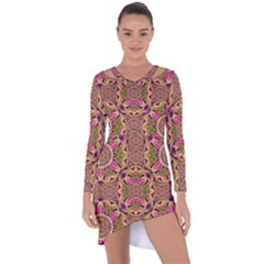 Jungle Flowers In Paradise  Lovely Chic Colors Asymmetric Cut-out Shift Dress by pepitasart