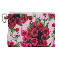 Roses Pink Canvas Cosmetic Bag (xl) by snowwhitegirl