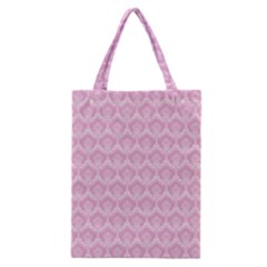 Damask Pink Classic Tote Bag by snowwhitegirl