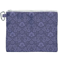 Damask Purple Canvas Cosmetic Bag (xxxl) by snowwhitegirl