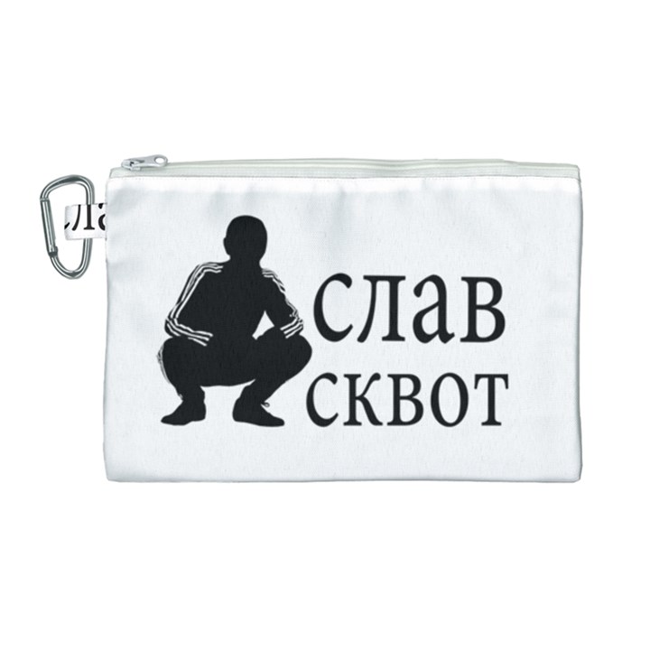 Slav Squat Canvas Cosmetic Bag (Large)