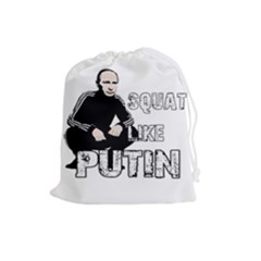 Squat Like Putin Drawstring Pouches (large)  by Valentinaart