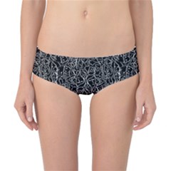 Elio s Shirt Faces In White Outlines On Black Crying Scene Classic Bikini Bottoms by PodArtist