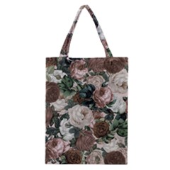 Rose Bushes Brown Classic Tote Bag by snowwhitegirl