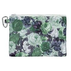 Rose Bushes Green Canvas Cosmetic Bag (xl) by snowwhitegirl