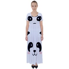 Panda  High Waist Short Sleeve Maxi Dress by Valentinaart