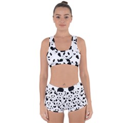 Panda Pattern Racerback Boyleg Bikini Set by Valentinaart