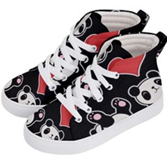 Panda Kid s Hi-top Skate Sneakers by Valentinaart